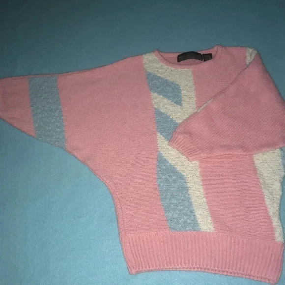 𝅺BRAMBLE Lane vintage knit crewneck dolman sleeves  1980’s size M - Picture 3 of 9